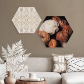 Wandbild FiguraNYC Photography - Ranunkeln Stillleben - Hexagon Alu-Dibond 