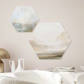 Hexagon Wandbild Wolken am Himmel - Hobday - Alu-Dibond 
