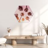 Hexagon Wandbild California Dreaming mit Palmen-Blick - Hugonnard - Alu-Dibond 