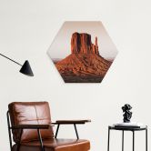 Hexagon Wandbild Felsformation in Monument Valley - Hugonnard - Alu-Dibond 