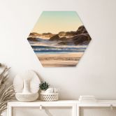 Hexagon Wandbild Strandküste bei Sonnenaufgang in Afrika - Hugonnard - Alu-Dibond 