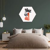 Wandbild Kubistika - Märchenpflanzen - Hexagon Alu-Dibond 