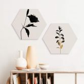 Hexagon - Alu-Dibond Kubistika - Monochromatica 