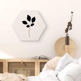Hexagon - Alu-Dibond Kubistika - Schwarzes Kastanienblatt 