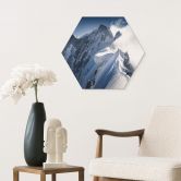 Hexagon Alu-Dibond Gipfel des Mont Blanc - Nienartowicz 