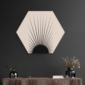 Hexagon - Alu-Dibond Orara Studio - Minimalistische Sonne 