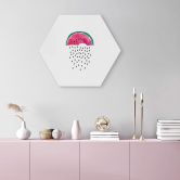 Hexagon - Alu-Dibond Orara Studio - Wassermelonen Regen 