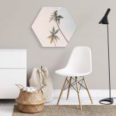 Hexagon - Alu-Dibond Sisi & Seb - Palmen im Wind 