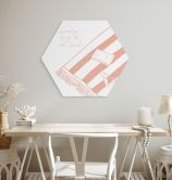 Hexagon Wandbild Sehnsucht nach Strand und Meer - Soley - Alu-Dibond 