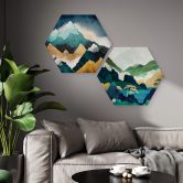 Hexagon Dibond SpaceFrog Designs - In de Bergen 