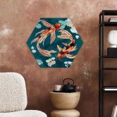 Hexagon Dibond To koi i en dam - SpaceFrog Designs 
