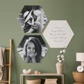 Tableaux hexagonaux avec citation d'amour - Together - Alu-Dibond 