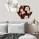 Hexagon - Alu-Dibond UN Designs - Blumenarrangement 