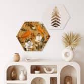 Hexagon - Alu-Dibond UN Designs - Tropisch Ocker 