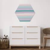 Hexagon Wandbild Farbenfrohe Leichtigkeit - Alu-Dibond - uplusmestudio 
