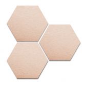 Hexagon - Alu-Dibond-Kupfereffekt (3er Set) 