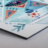 Hexagon - Alu-Dibond - Kvilis - Blaues Prisma 