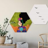 Hexagon - Alu-Dibond Hülya - Frida im Portrait 
