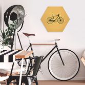Hexagon - Alu-Dibond Kubistika - Fahrrad Liebe 