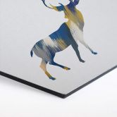Hexagon - Alu-Dibond Orara Studio - Deer Blue and Yellow 