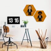 Hexagon - Holz Birke-Furnier Gomes - Pulp Fiction Spielzeug Vincent Vega 
