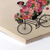 Hexagon - Holz Birke-Furnier Graves - Flora Bicycle 
