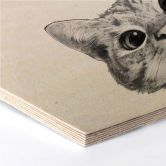 Hexagon - Holz Birke-Furnier Graves - Sneaky Cat 