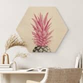 Sekskantet træ 1X Studio - Pink Pineapple 