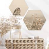 Hexagon Hout Annie - Ice Flowers 