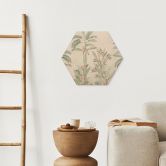 Hexagon Holzbild Tropischer Wald mit Kakadus - Bloomery Decor 