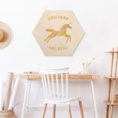 Hexagon Wood Bodart - Unicorns are Real 