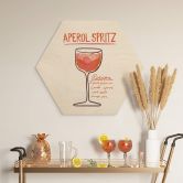 Hexagon Holzbild - Küche - Fritsch - Aperol Spritz 