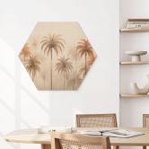 Hexagone - Bois Paysage tropical avec palmiers - Haase 