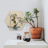 Hexagon - Holz Birke-Furnier Hagenmeyer - Bin morgens immer gut drauf 