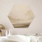 Hexagon Holzbild Wolken am Himmel - Hobday 