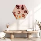 Tableau sur bois Hexagon California Dreaming avec vue sur les palmiers - Hugonnard 