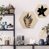 Hexagon - Holz Kubistika - Dunkle Orchidee 
