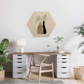 Hexagon - Holz Kubistika - Minimalistische Pflanzen 