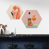 Hexagon Holzbild Aperol Spritz - Lizde 