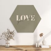 Hexagone - Bois Love yourself 
