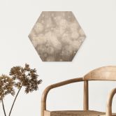 Hexagon Holzbild Pusteblumen Traum in Beige - Ms Tiff 