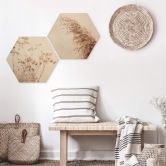Hexagon - Holz Pastellfarben 