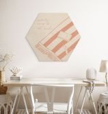 Hexagon Holzbild Sehnsucht nach Strand und Meer - Soley 