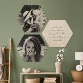 Hexagon Holzbild Together 