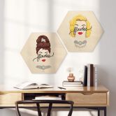 Hexagon - Holz Birke-Furnier Tohmé - Flawless Marilyn 