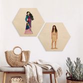 Hexagon - Holz Birke-Furnier Tohmé - Pocahontas 