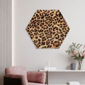 Houten Wanddecoratie Wild Leopard - Dierenprint - Tunaboylu 