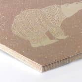 Hexagon - Holz Birke-Furnier Polarbär Weiß 