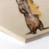 Hexagon - Holz Birke-Furnier Graves - Otter 
