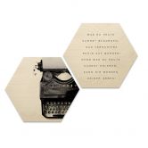 Hexagon - Holz Birke-Furnier - Was du heute kannst besorgen... (2er Set) 